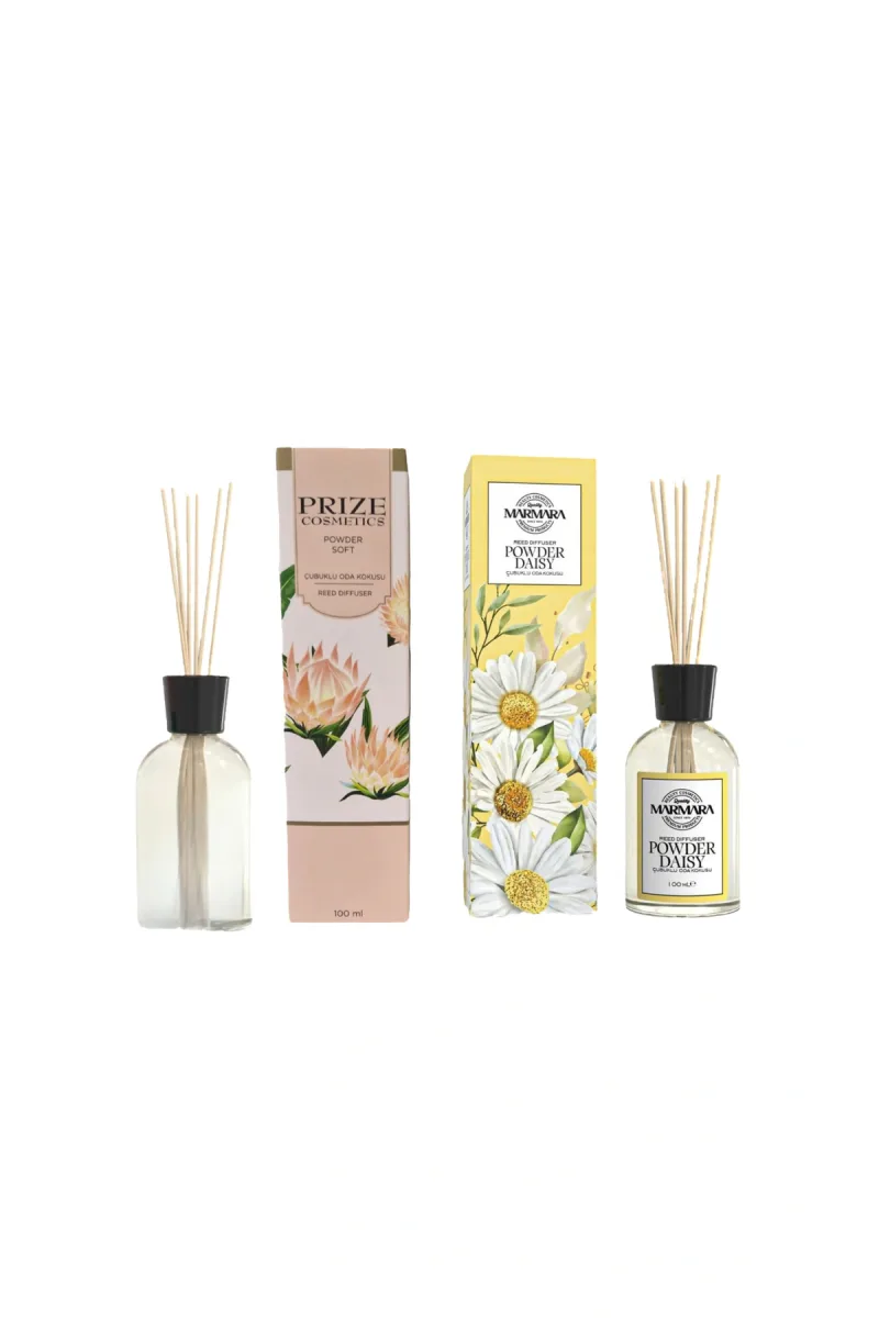 Powder Soft Çubuklu Oda Kokusu 100 ml & Marmara Powder Daisy Çubuklu Oda Kokusu 100 ml