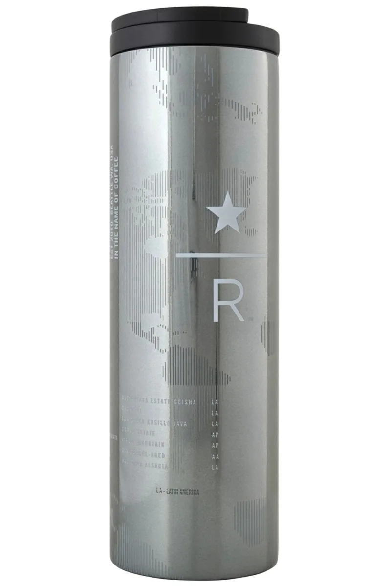 Reserve™ Gümüş Harita Tasarımlı Termos - 473 Ml
