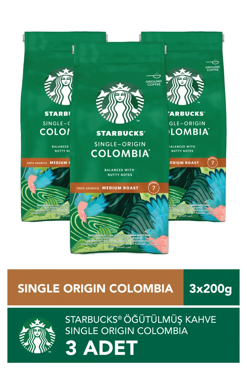 Single Origin Colombia Öğütülmüş Kahve 3x200g