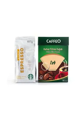 Starbucks Espresso Blonde Roast French Press İçin Çekilmiş Caffeo Filtre Kağıdı 1x4 80li