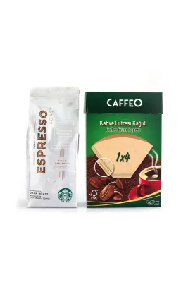 Starbucks Espresso Dark Roast Filtre 250 gr French Press Caffeo Filtre Kağıdı 1x4 80li