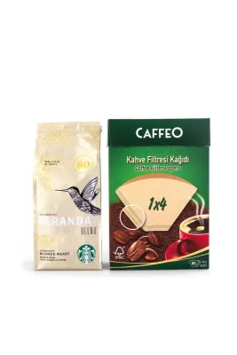 Starbucks Veranda Filtre Kahve 250gr French Press Çekilmiş Caffeo Filtre Kağıdı 1x4 80li