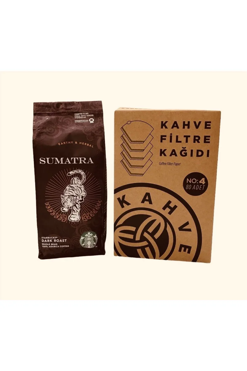 Sumatra Öğütülmüş Filtre Kahve 250 Gr + Filtre Kahve Kağıdı 1x4 80li