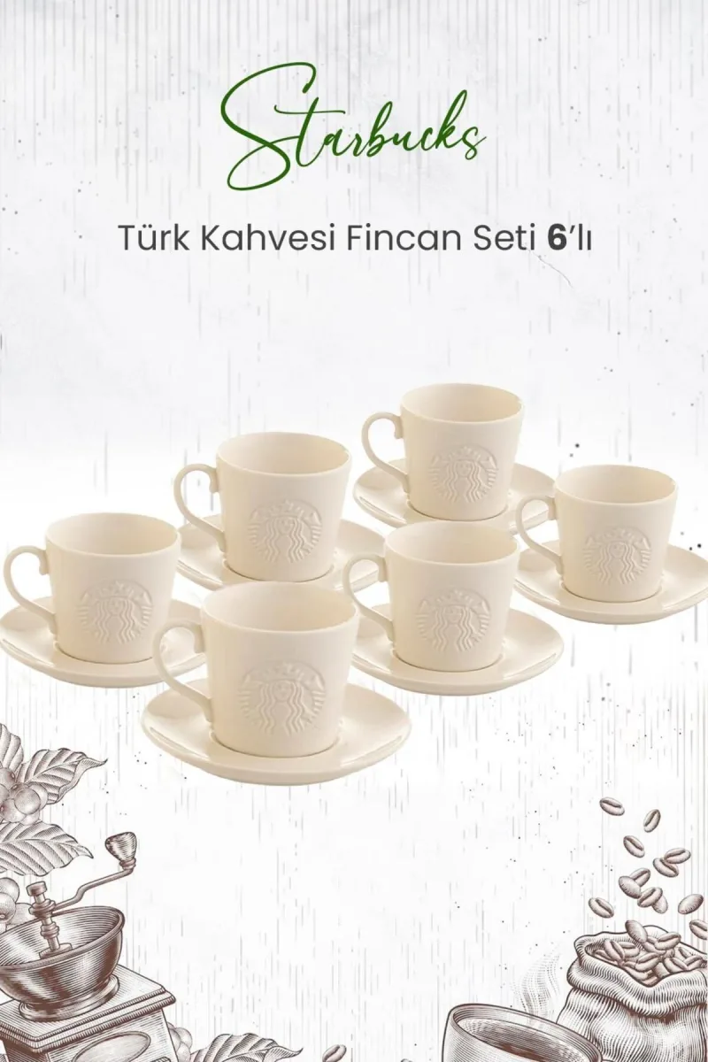 Türk Kahvesi Fincan Seti 6'lı