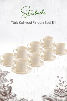 ® Türk Kahvesi Fincan Seti 8'li