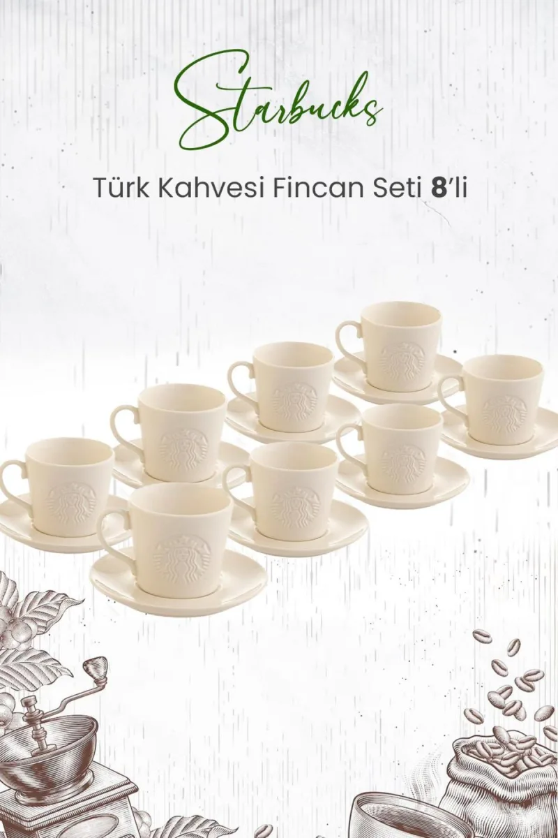 ® Türk Kahvesi Fincan Seti 8'li