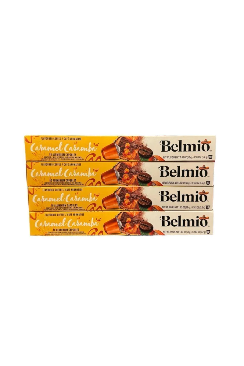 Uyumlu Belmio Caramel Caramba 40 Kapsül Kahve 4 Lü Set