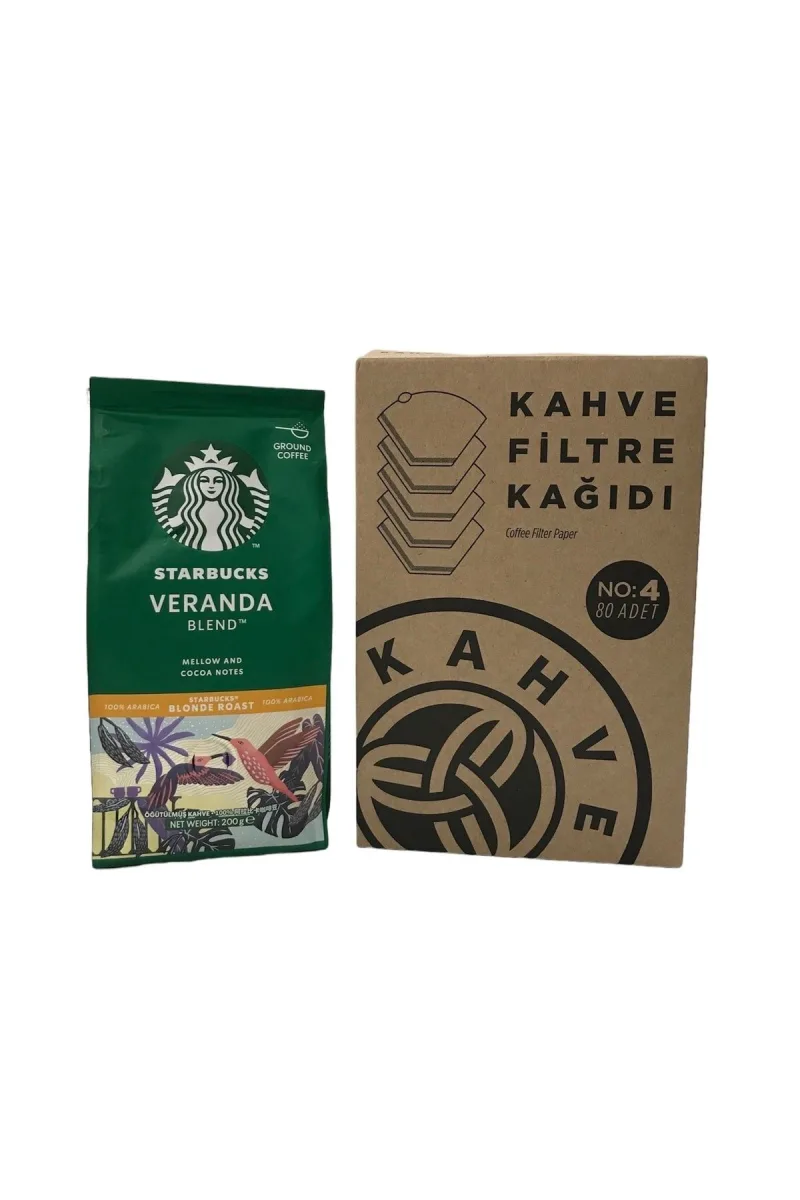 Veranda Origin Öğütülmüş Filtre Kahve 200 Gr + Filtre Kahve Kağıdı 1x4 80li