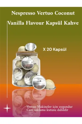 Vertuo Coconut Kapsül Kahve 20 Adet + Saklama Kutusu ( Vertuo Makineler için Uygundur)