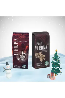 Yılbaşı Paketi Çekirdek Kahve Ethiopia Arabica Ve Verona 250 Gr