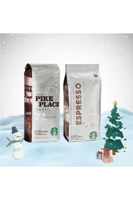 Yılbaşı Paketi Çekirdek Kahve Pike Place Roast Ve Espresso Dark Roast 250 Gr