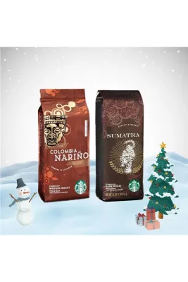 Yılbaşı Paketi Çekirdek Kahve Sumatra Ve Colombia Narino 250 Gr