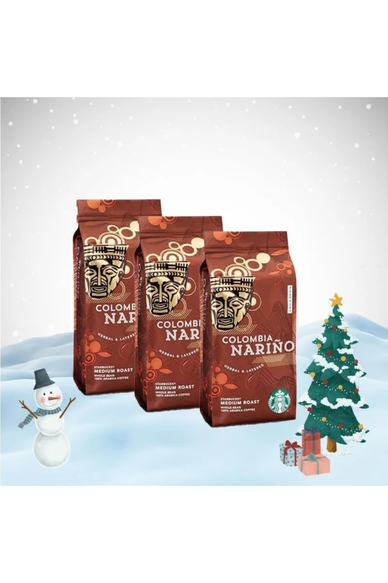 Yılbaşı Paketi Colombia Narino Çekirdek Kahve 250 Gr X 3