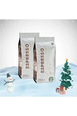 Yılbaşı Paketi Espresso Dark Roast Çekirdek Kahve 250 Gr X 2