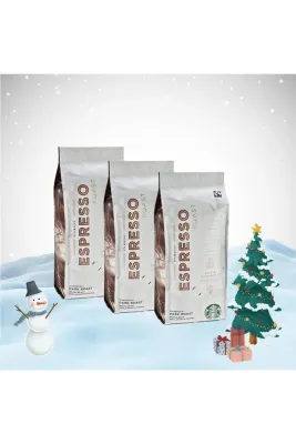 Yılbaşı Paketi Espresso Dark Roast Çekirdek Kahve 250 Gr X 3