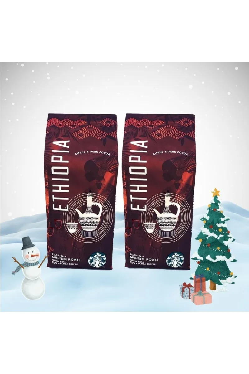 Yılbaşı Paketi Ethiopia Arabica Çekirdek Kahve 250 Gr X 2