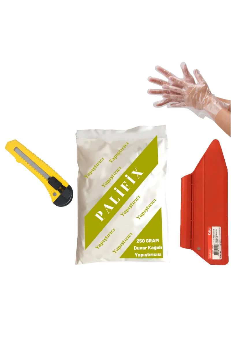 4'lü Set 250 gram Duvar Kağıdı Uygulama Seti Yapıştırıcısı Tutkalı Glitolin