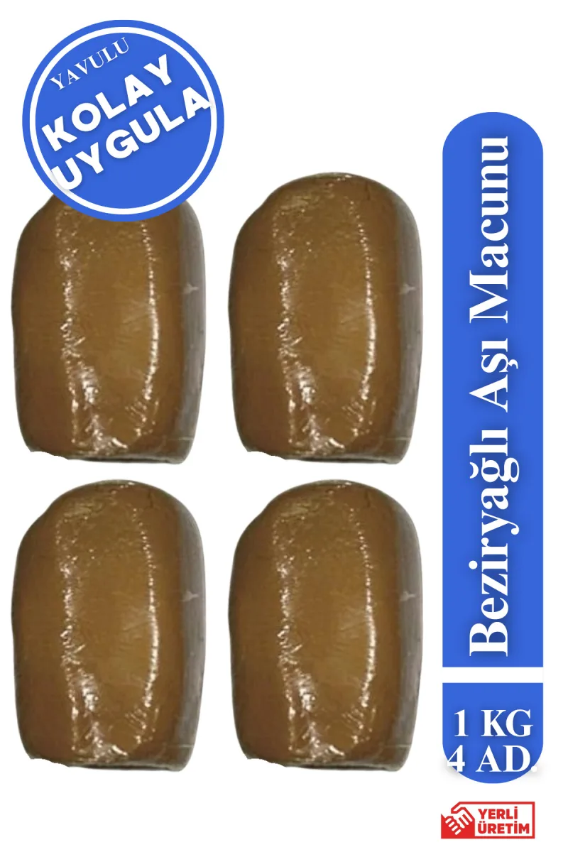 Aşı ve Budama Macunu Beziryağlı Aşı Macunu Kıvamlı Yoğun Aşı Macunu 1KG (4 Adet) Eko