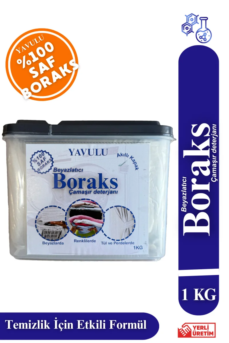 Boraks Çamaşır Deterjanı Beyazlatıcı Boraks (%100 Saf Boraks) 1000g-1kg