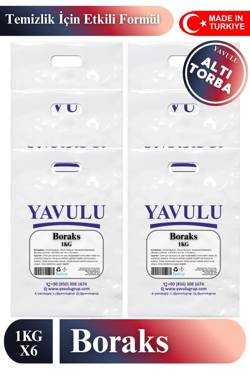 Boraks Ultra Beyazlatıcı Optik Etkili 6'lı 1kg Torba Paket