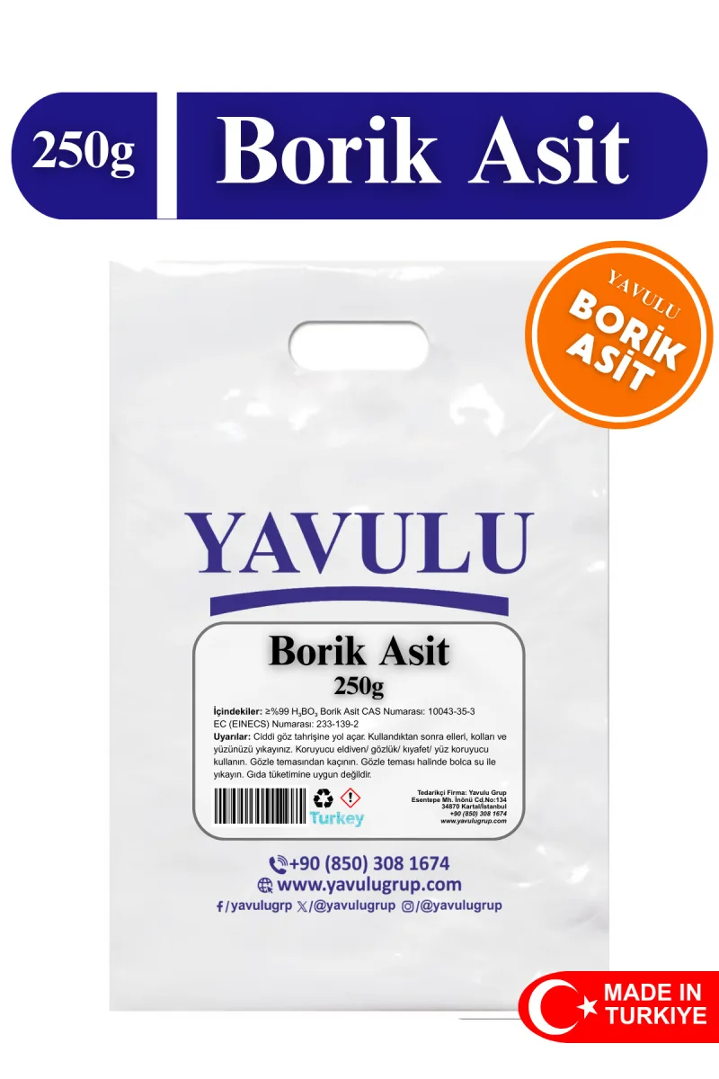 Borik Asit (Acide Borique) GYN Borik Asit %99,99 Saf 250GRAM