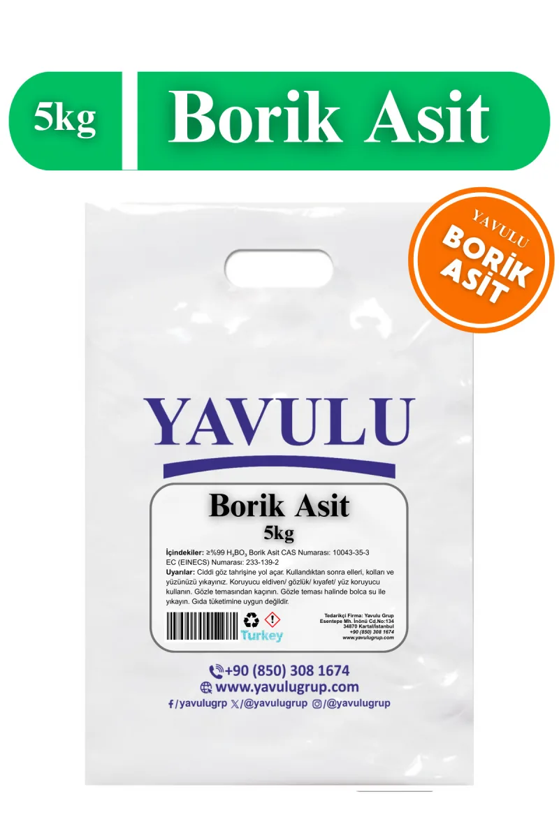Borik Asit (Acide Borique) GYN Borik Asit %99,99 Saf 5000GRAM (5KG)
