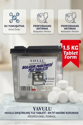 Bulaşık Tuz Tableti Kutulu Bulaşık Makinesi Tuzu Kireç ve Sert Sularda Etkili 1.5KG