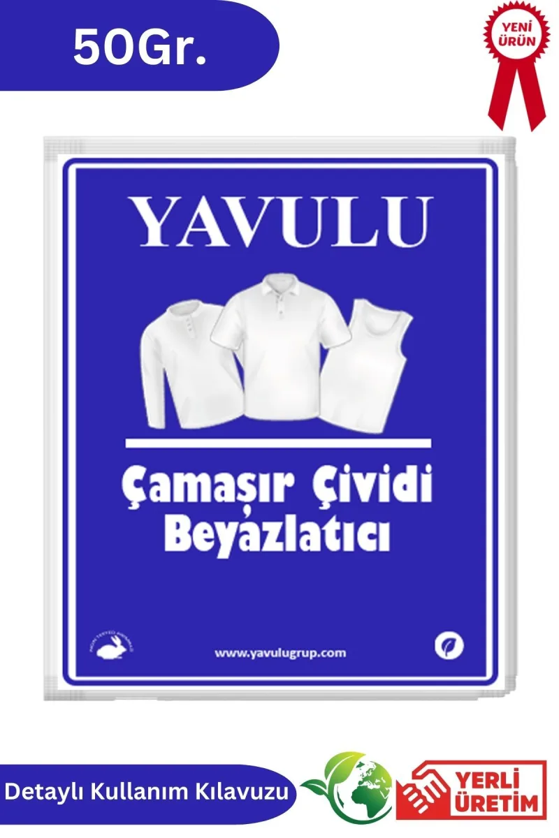 Çamaşır Çividi Mavi Toz Çivit Çamaşır Beyazlatıcı Çamaşır Çiviti 1 Paket 50Gr