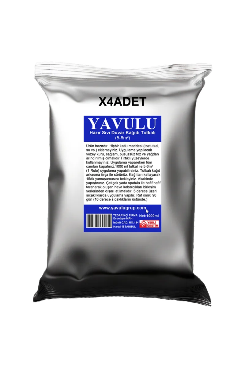 Duvar Kağıdı Yapıştırıcısı Tutkalı Glitolin / Hazır Sıvı Duvar Kağıdı Tutkalı 4000ml(4L)