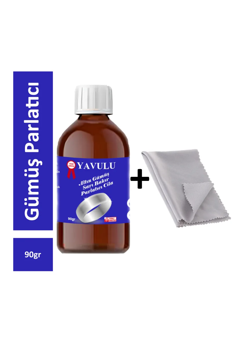 Gümüş Cilası, Gümüş Parlatıcısı, Altın Parlatıcısı Set Bez+Parlatıcı(1Adet)