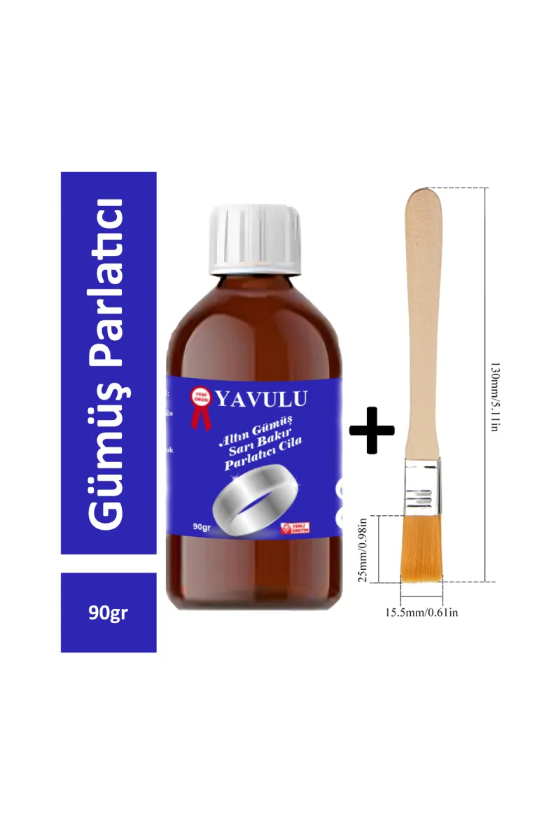 Gümüş Cilası, Gümüş Parlatıcısı, Altın Parlatıcısı Set Fırça+Parlatıcı(1Adet)
