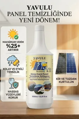 Güneş Enerji Paneli Temizleme Solusyonu Panel Temizleyici GES Temizleme Kimyasalı Solar Cleaner 1000ML (1L)