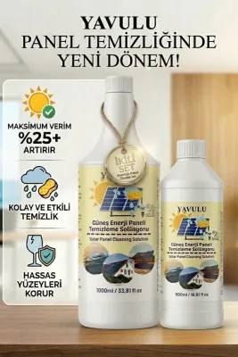 Güneş Enerji Paneli Temizleme Solusyonu Panel Temizleyici GES Temizleme Kimyasalı Solar Cleaner SET 500ML (0.5L) +1000ML (1L)