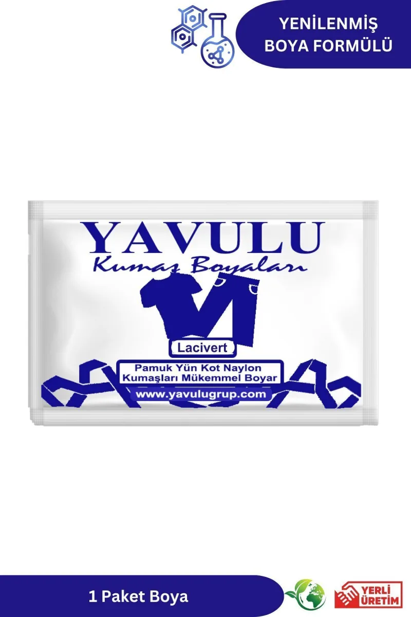 Lacivert Kumaş Boyası / Tekstik Boyası / Giysi Boyası / Toz Kumaş Boyası 1Ad.