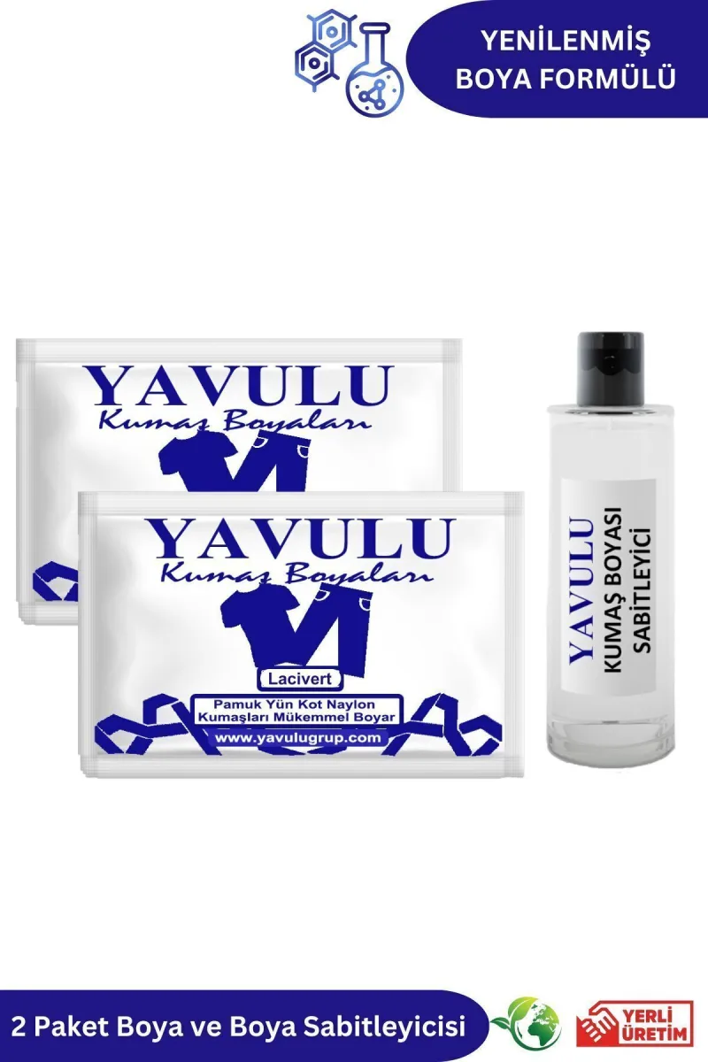 Lacivert Kumaş Boyası / Tekstik Boyası / Giysi Boyası / Toz Kumaş Boyası 2Ad.