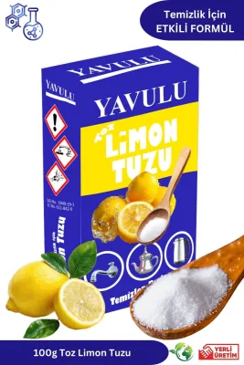 Limon Tuzu 100Gr (Toz Form İnce Tane) Sitrik Asit Toz Temizleyici Etki