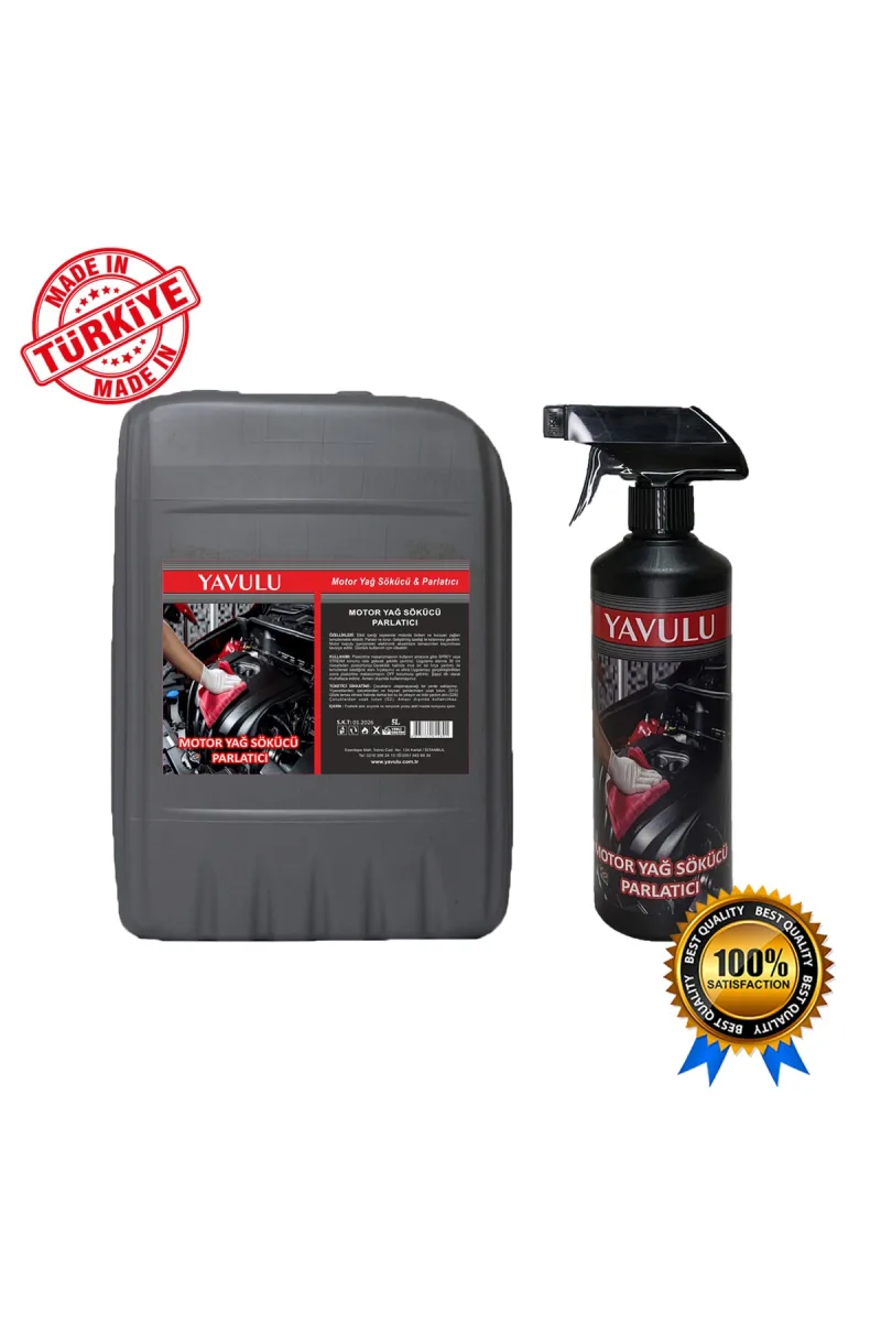 Motor Temizleyici / Motor Parlatıcı / Motor Yağ Sökücü 500ml + 5l Set