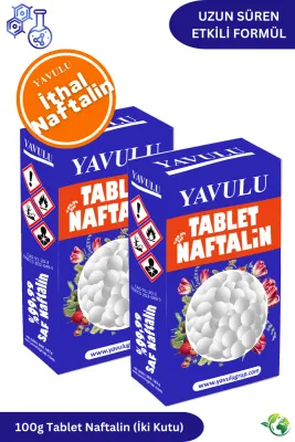 Naftalin İthal 100Gr 2 KUTU Çoklu Kullanım Haşere ve Koku Giderici Tablet Naftalin