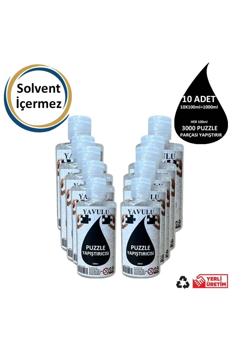 Puzzle Yapıştırıcısı / Puzzle Koruyucusu / Puzzle Tutkalı (Şeffaf) 100ml(10Adet)