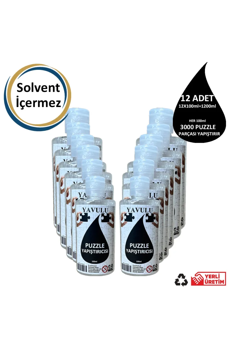 Puzzle Yapıştırıcısı / Puzzle Koruyucusu / Puzzle Tutkalı (Şeffaf) 100ml(12Adet)
