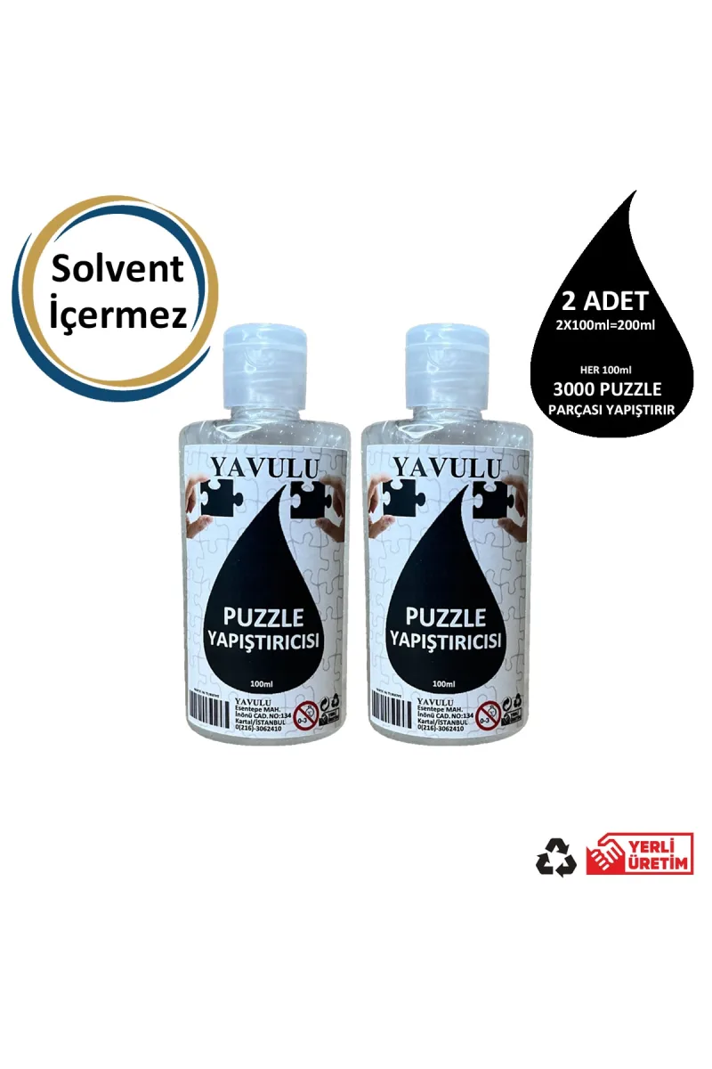 Puzzle Yapıştırıcısı / Puzzle Koruyucusu / Puzzle Tutkalı (Şeffaf) 100ml(2Adet)