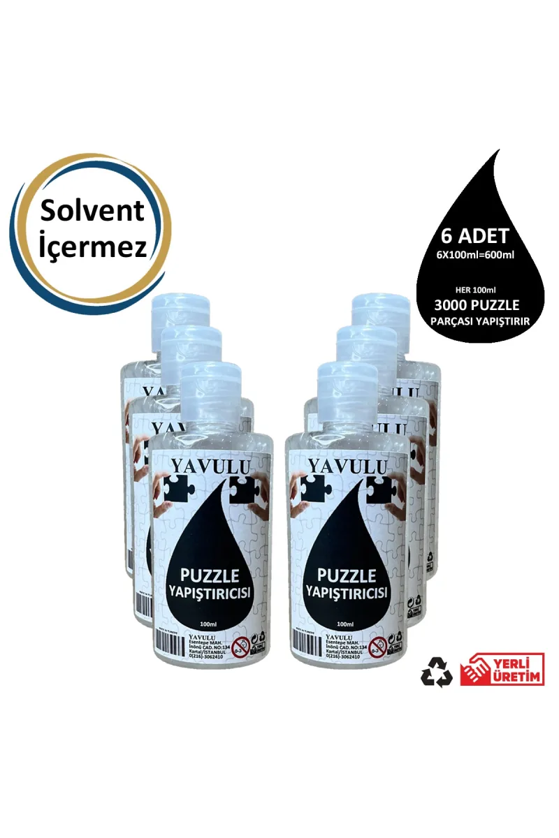 Puzzle Yapıştırıcısı / Puzzle Koruyucusu / Puzzle Tutkalı (Şeffaf) 100ml(6Adet)