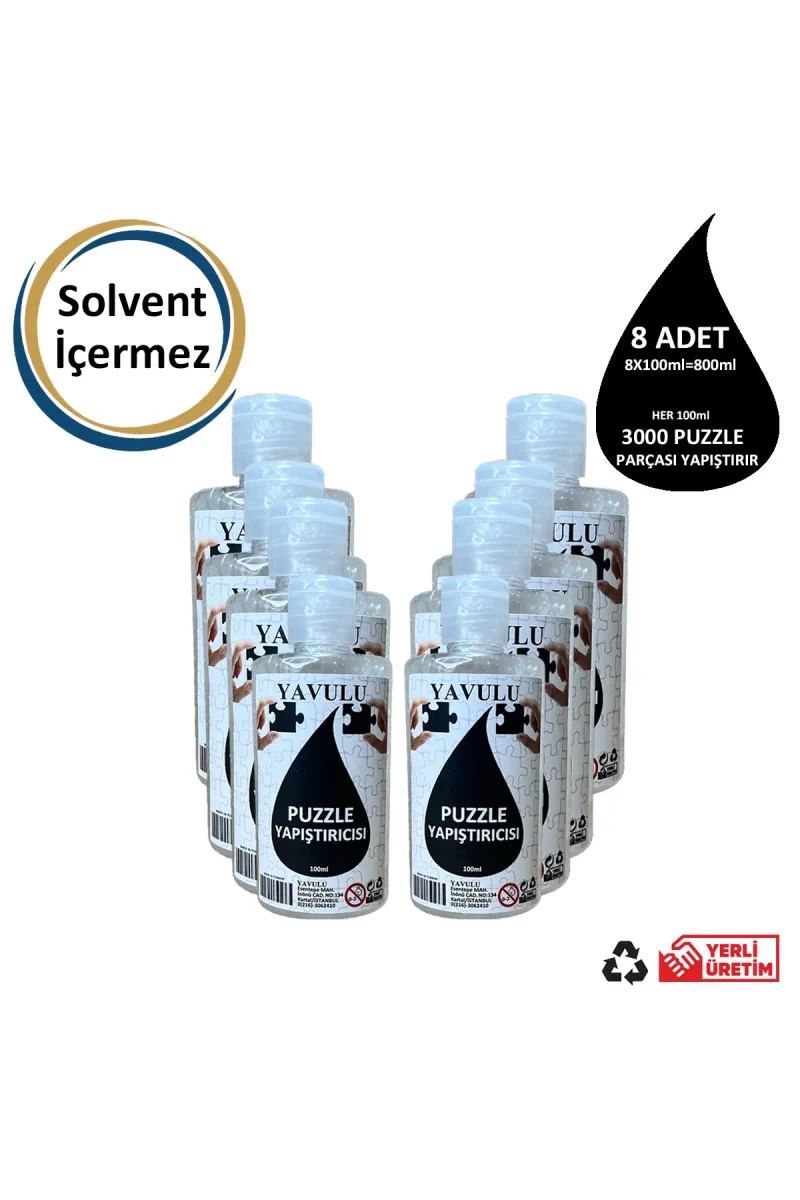 Puzzle Yapıştırıcısı / Puzzle Koruyucusu / Puzzle Tutkalı (Şeffaf) 100ml(8Adet)