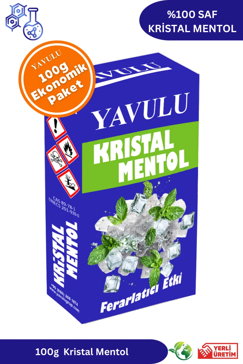 Saf Mentol Kristali 100gr Duş, Buhar Banyosu ve Masaj için Doğal Serinlik Ekonomik Paket