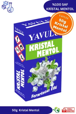 Saf Mentol Kristali 50gr Buhar Banyosu, Masaj ve Duş için Serinlik Kristal Mentol