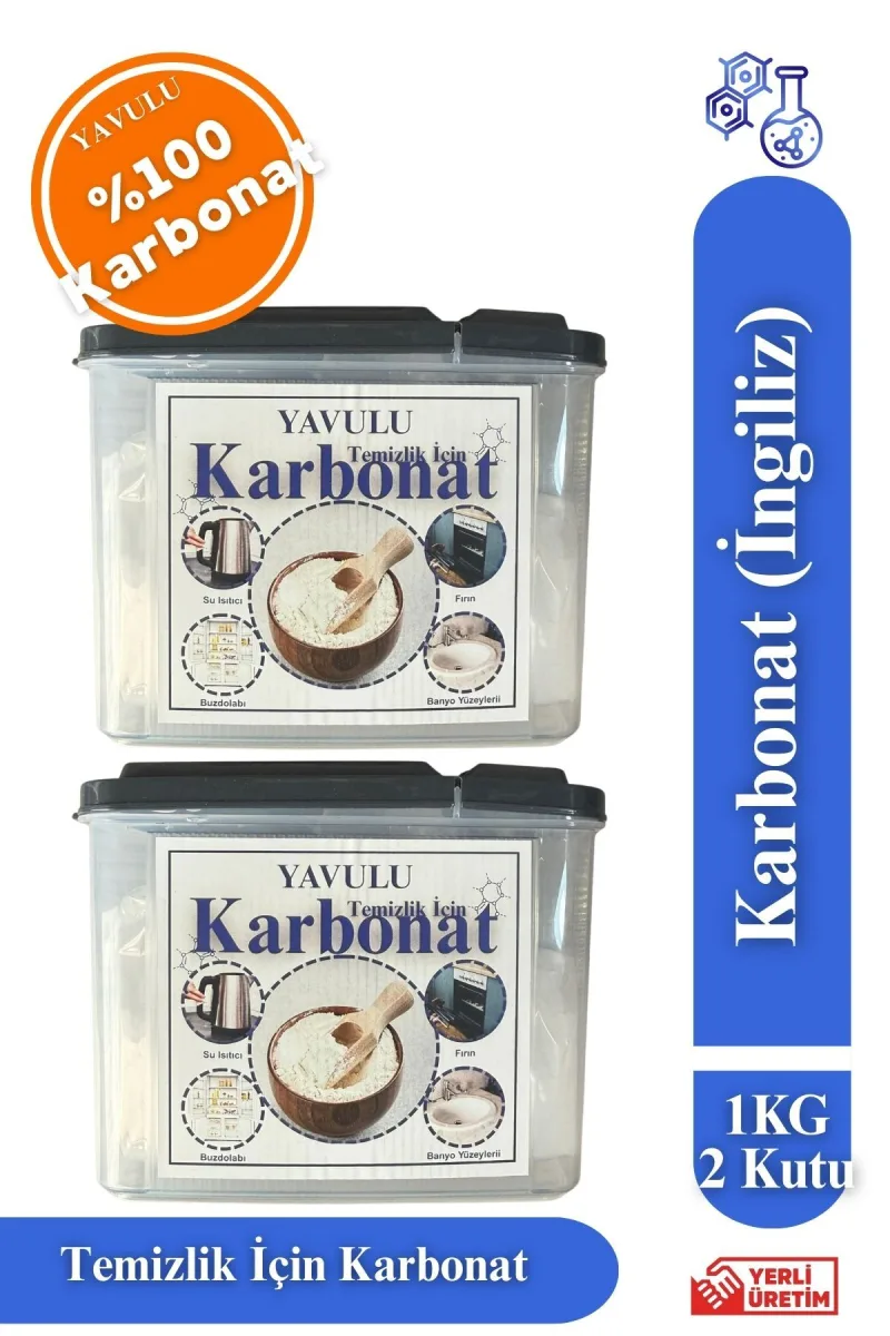 Temizlik İçin Karbonat Sodyum Bikarbonat Tüm Yüzeyler İçin Karbonat 1KG 2 Kutu