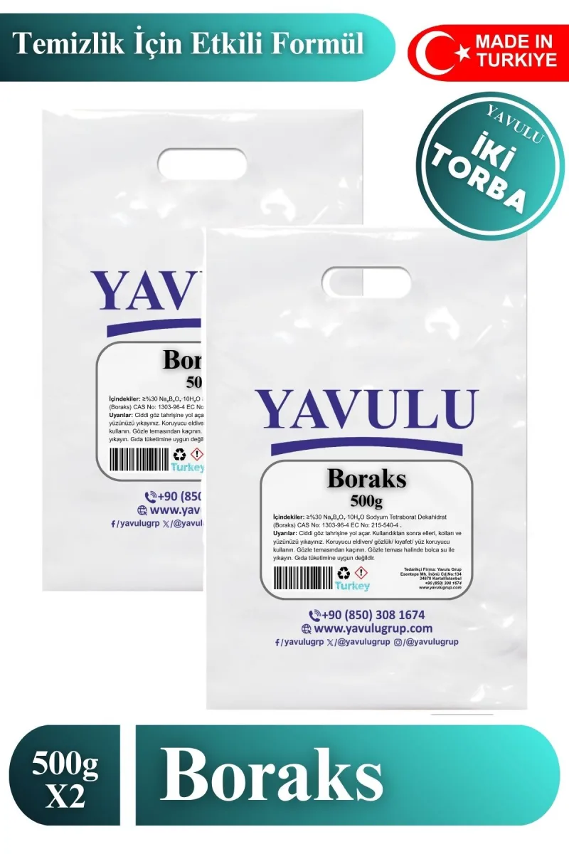 Ultra Beyazlatıcı Boraks 500g 2Torba 1000g