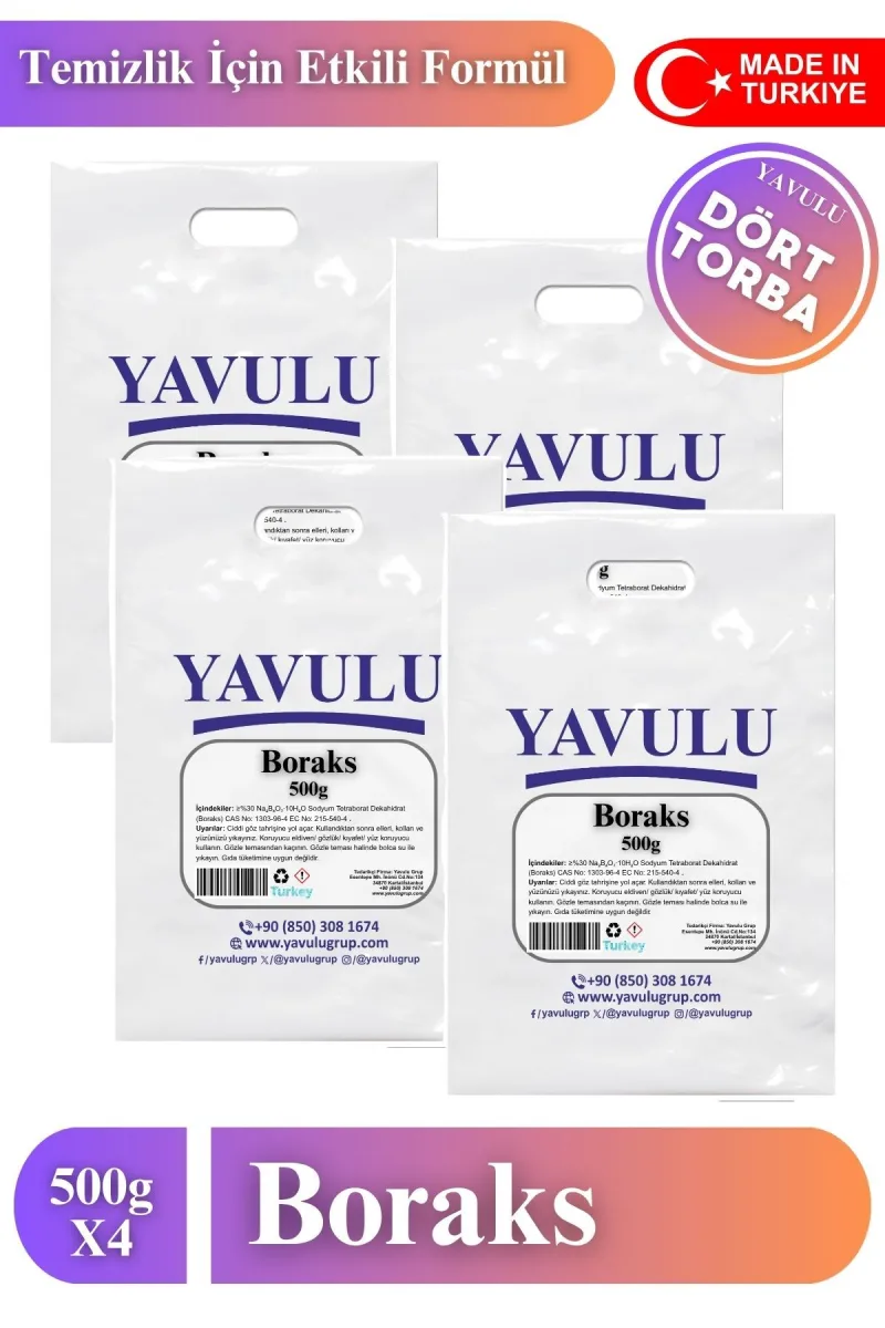 Ultra Beyazlatıcı Boraks 500g 4Torba 2000g