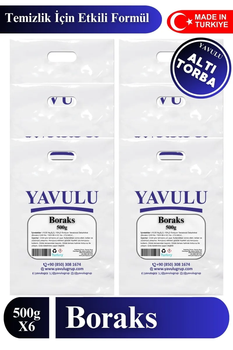 Ultra Beyazlatıcı Boraks 500g 6Torba 3000g