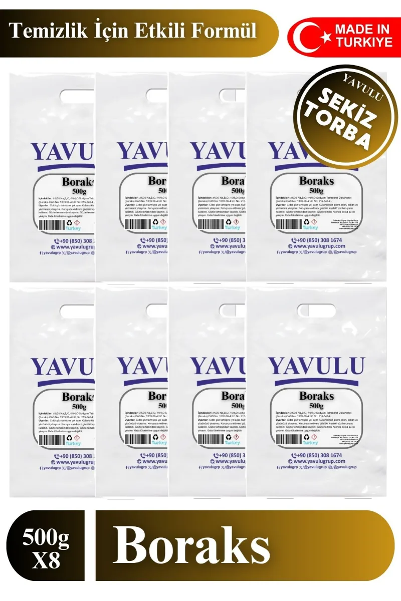 Ultra Beyazlatıcı Boraks 500g 8Torba 4000g